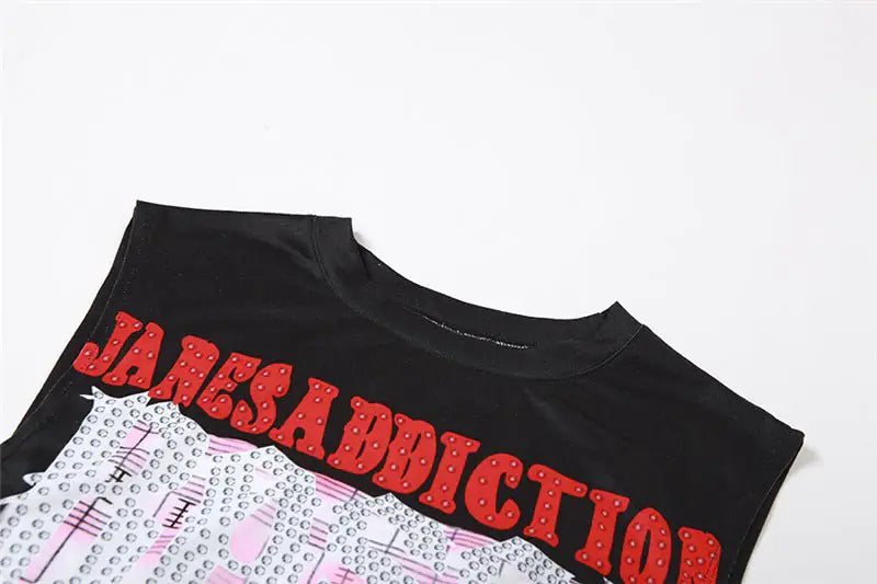 Janes Addiction Graphic Cropped Tank