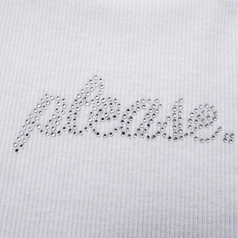 Rhinestone Please. Cropped Top
