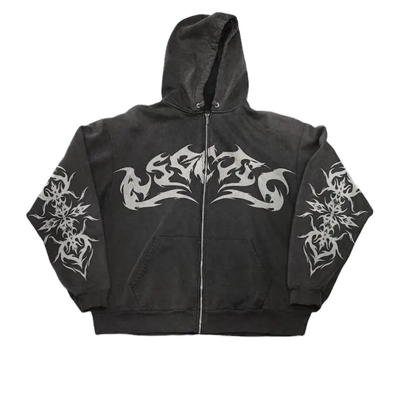 Ascetic Zip Up Hoodies