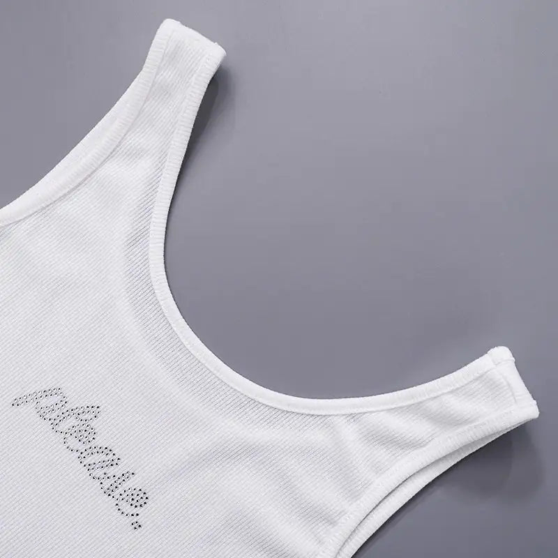 Rhinestone Please. Cropped Top