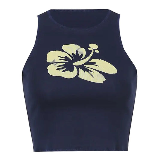 Floral Print Crop Tops