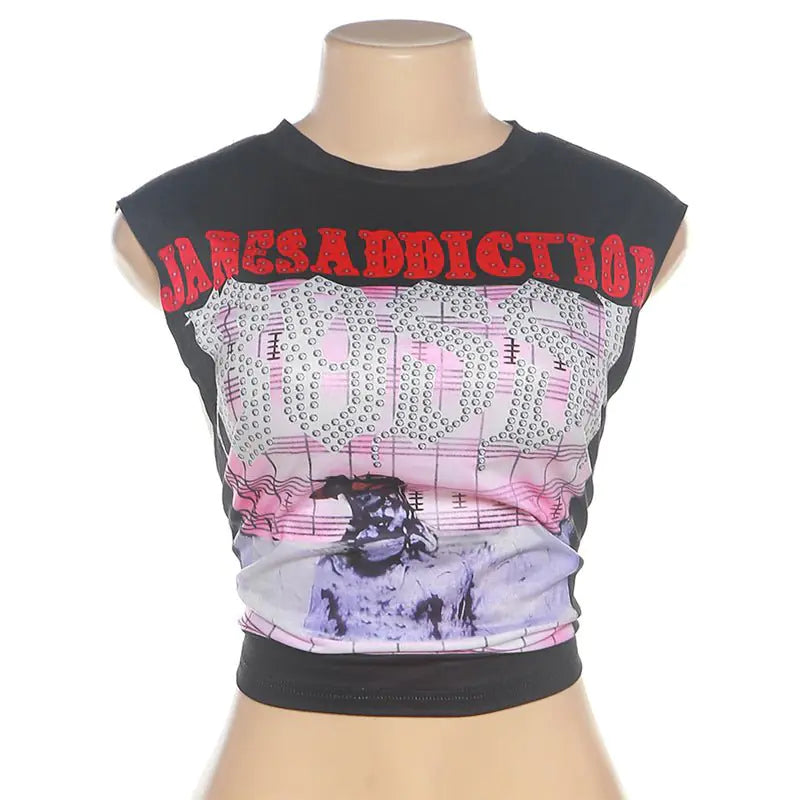 Janes Addiction Graphic Cropped Tank
