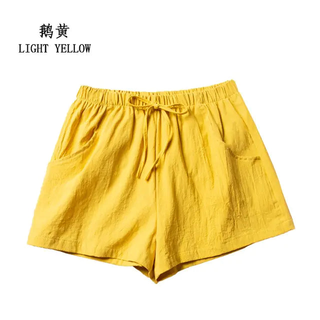 Girl Summer Cotton Linen Shorts