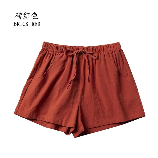 Girl Summer Cotton Linen Shorts