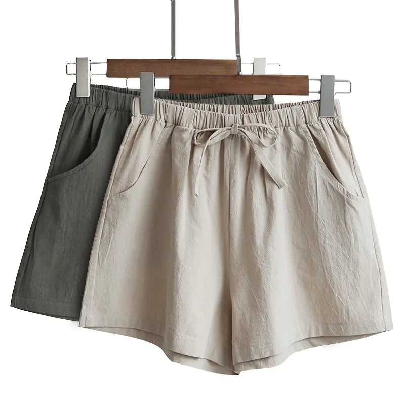 Girl Summer Cotton Linen Shorts