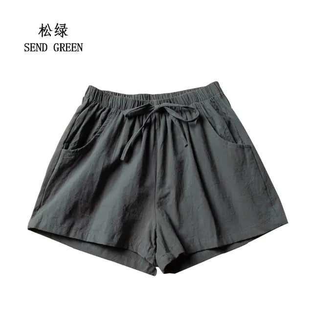 Girl Summer Cotton Linen Shorts