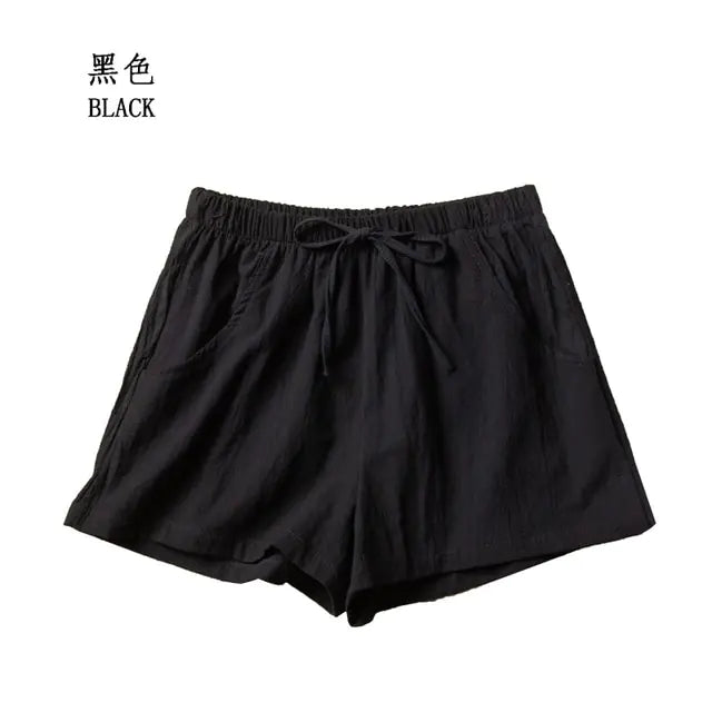 Girl Summer Cotton Linen Shorts