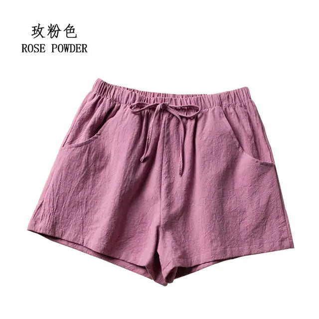 Girl Summer Cotton Linen Shorts