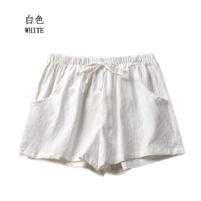 Girl Summer Cotton Linen Shorts